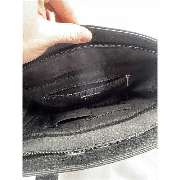 Apt 9 Black￼ Purse Shoulder Bag Strap Zippers Glitter Accent - Picture 8 of 10